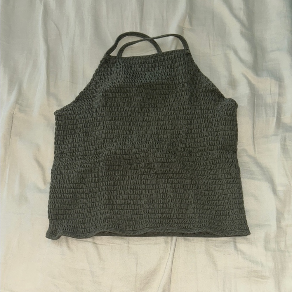 Hollister Black Smocked Camisole Crop Top